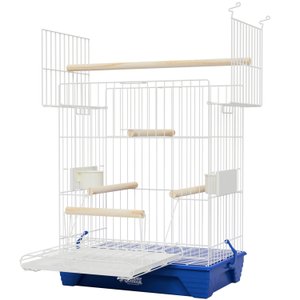 Gaiola Triplex Porta e Teto com Poleiro Calopsita Quatiguá:azul