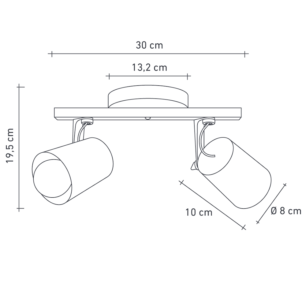 Luminária de Teto Spot Trilho Direcionável Fokus 2 Lâmpadas E27 Moderno Bivolt Branco - 3