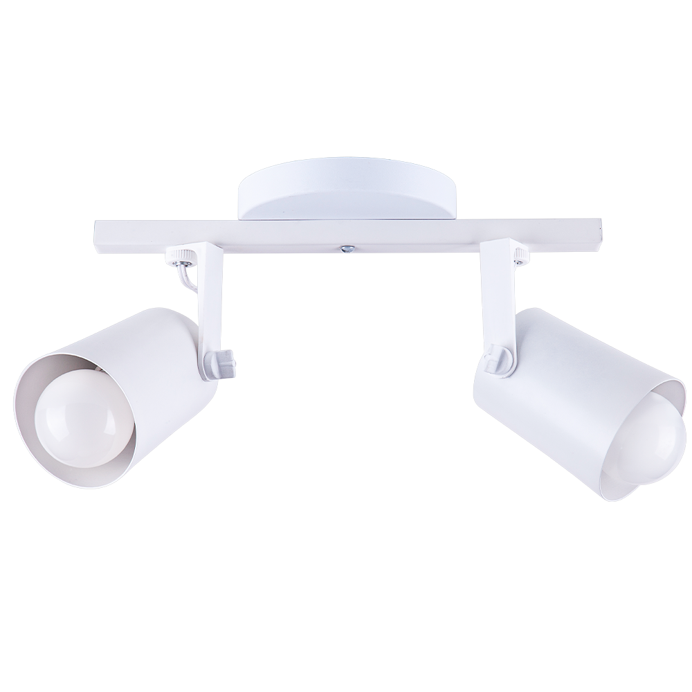 Luminária de Teto Spot Trilho Direcionável Fokus 2 Lâmpadas E27 Moderno Bivolt Branco - 4