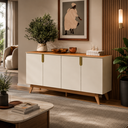 Ver imagem 1 de Buffet Aparador 4 Portas Recife Off White/Canelamobler