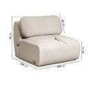 Ver imagem 4 de Sofá Modular 100cm sem Braço Orla CabeCasa MadeiraOriginals