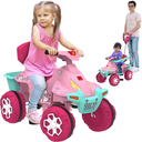 Ver imagem 1 de Carrinho de Passeio e Pedal Infantil Bandeirante Smart Quad Rosa