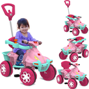 Ver imagem 2 de Carrinho de Passeio e Pedal Infantil Bandeirante Smart Quad Rosa
