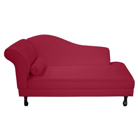 Recamier Divã Dubai 160 Cm Braço Direito Vermelho