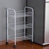 Carrinho Organizador 3 Prateleiras Multiuso Cesto Fruteira Lavanderia Salao Brinquedos Varanda Porta - 1