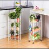 Carrinho Organizador 3 Prateleiras Multiuso Cesto Fruteira Lavanderia Salao Brinquedos Varanda Porta - 5