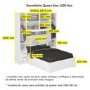 Ver imagem 5 de Dormitório Queen Size sem Cama 1220s Carvalho Claro