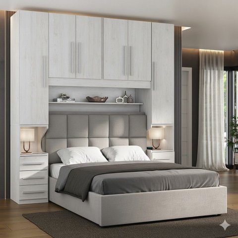 Dormitório Queen Size sem Cama 1220s Carvalho Claro