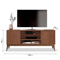 Rack Retro Para TV Até 65 Titan Naturale edn Móveis - 2