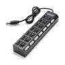 Hub Usb 2.0 Com 7 Portas Switch On/Off E Led Indicador - 1