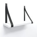 Ver imagem 1 de Prateleira em Mdf Branco 30x15cm com Alça Cor Preto