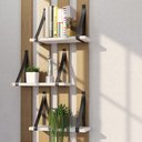 Ver imagem 3 de Prateleira em Mdf Branco 30x15cm com Alça Cor Preto