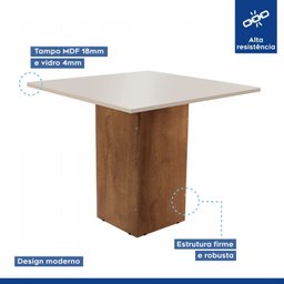 Conjunto Sala de Jantar Mesa Tampo Vidro Madri 4 Cadeiras Espanha Espresso Móveis - 10