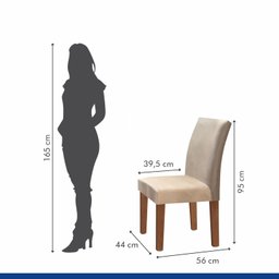 Conjunto Sala de Jantar Mesa Tampo Vidro Madri 4 Cadeiras Espanha Espresso Móveis - 6