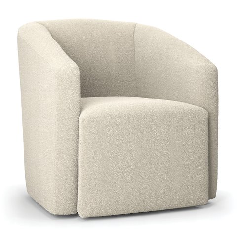 Poltrona Decorativa Orgânica Stella Max Bouclê Bege D03 - D'Rossi