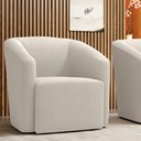 Ver imagem 2 de Poltrona Decorativa Orgânica Stella Max Bouclê Bege D03 - D'Rossi