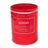 Pote para Açúcar em Metal Vermelho Redondo 1,65L - Casambiente - 4