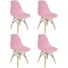 Kit 4 Cadeiras Charles Eames Eiffel Wood Design - Rosa - 3