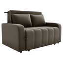 Ver imagem 1 de Sofa Cama 2 Lugares 138 Cm Amora Veludo Maserati Marrom Milani Store