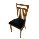 Ver imagem 2 de 4 Cadeiras de Jantar Madeira Maciça Estofado Preto Larissa