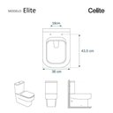 Ver imagem 3 de Assento Sanitário Laqueado Soft Close Elite Cinza Fosco para Vaso Celite
