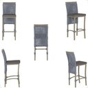Ver imagem 5 de Mesa Bistro e 4 Banquetas Roma Fendi Corda Náutica 11 Prata