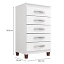 Ver imagem 3 de Cômoda Ambiente Cannes 5 Gavetas Branco - Incorplac