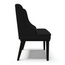 Ver imagem 4 de Kit 10 Cadeiras de Jantar Liz Linho Preto A79 Base Fixa Madeira Preto - D’Rossi