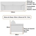 Ver imagem 4 de Conjunto de Sofá Perry 2 Lugares Fixo 162cm Cinza Claro Linho