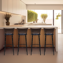 Ver imagem 6 de Kit 4 Banquetas para Cozinha Banco Alto Junco Argila Balcão Ilha Bancada Bares Piscina Área Gourmet