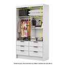 Ver imagem 7 de Guarda Roupa Casal Modulado Sevilha 5 e 2 Portas 8 Gavetas com Cama Casal Carioca Móveis