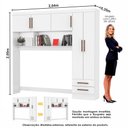 Ver imagem 3 de Guarda Roupa Casal Modulado Sevilha 5 e 2 Portas 8 Gavetas com Cama Casal Carioca Móveis