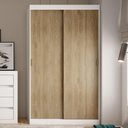 Ver imagem 1 de Guarda-roupa Casal 2 Portas de Correr 2 Gavetas Branco Carraro