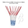 Kit Recreação com Bola de Basquete Oficial e Rede Americana 12 Alças Malha Grossa Fio 2mm + Fixador - 3