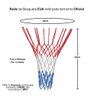 Kit Recreação com Bola de Basquete Oficial e Rede Americana 12 Alças Malha Grossa Fio 2mm + Fixador - 2