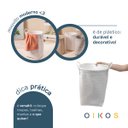 Ver imagem 4 de Cesto Organizador Tramado Grande 40cm com Alças de Plástico - Oikos
