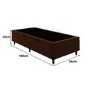 Ver imagem 2 de Base Box Baú Solteiro 88x188x35 Suede com Pistão a Gás - Marrom