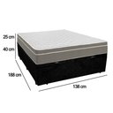 Ver imagem 6 de Cama Box Baú Casal Suede + Colchão Sereneprime Molas Ensacadas 138x188x69 Preto