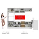 Ver imagem 7 de Cozinha 315001 Com Armário, Balcão E Bancada Branco/Rustic