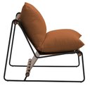 Ver imagem 7 de Poltrona Decorativa Turim Base Aço Preto Recouro Camel Poliéster Terracota - Nexta Casa