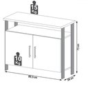 Ver imagem 4 de Armário para Escritório Industrial 2 Portas 100% Mdf Off White/freijó F32 - Pradel