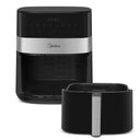 Ver imagem 2 de Fritadeira Air Fryer 6l Smart Chef Plus Cor Preta Midea Mad600010apkw2 - 220v