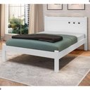 Ver imagem 1 de Cama Casal Paola Ii Design MDF Branco Pintura UV Framar