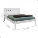 Ver imagem 2 de Cama Casal Paola Ii Design MDF Branco Pintura UV Framar
