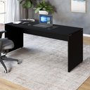 Ver imagem 2 de Mesa Escritório Escrivaninha 180cm X 70cm Pés Painel F5 Cor:preto