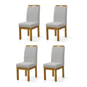 Kit 4 Cadeira Portinari Redenobre:cinza Claro