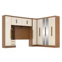 Ver imagem 2 de Guarda-roupa Modulado Casal Completo 4 Peças 8 Portas com Maleiro e Espelho Smart Espresso Móveis