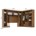 Ver imagem 6 de Guarda-roupa Modulado Casal Completo 4 Peças 8 Portas com Maleiro e Espelho Smart Espresso Móveis