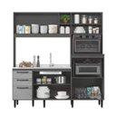 Ver imagem 2 de Kit Cozinha Compacta para Pia Piatã 7 Portas - Chumbo/Concreto