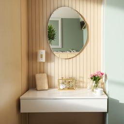 Penteadeira Suspensa com Gaveta – Porta Maquiagem de Parede Branca para Quarto - 2